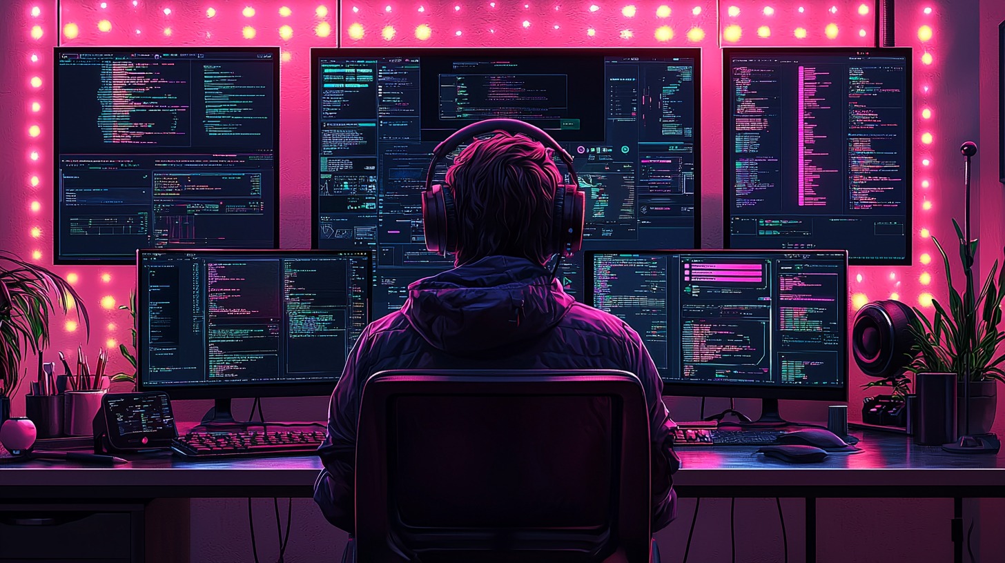 Game developer working with AI assistant