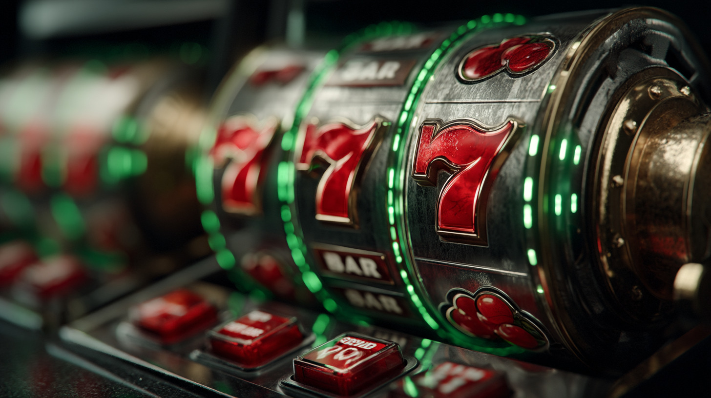 Spinning slot machine reels